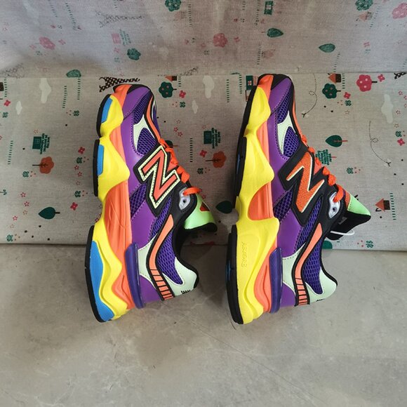 Orange And Purple New Balance NB 9060 Sneakers - Picture 5 of 10